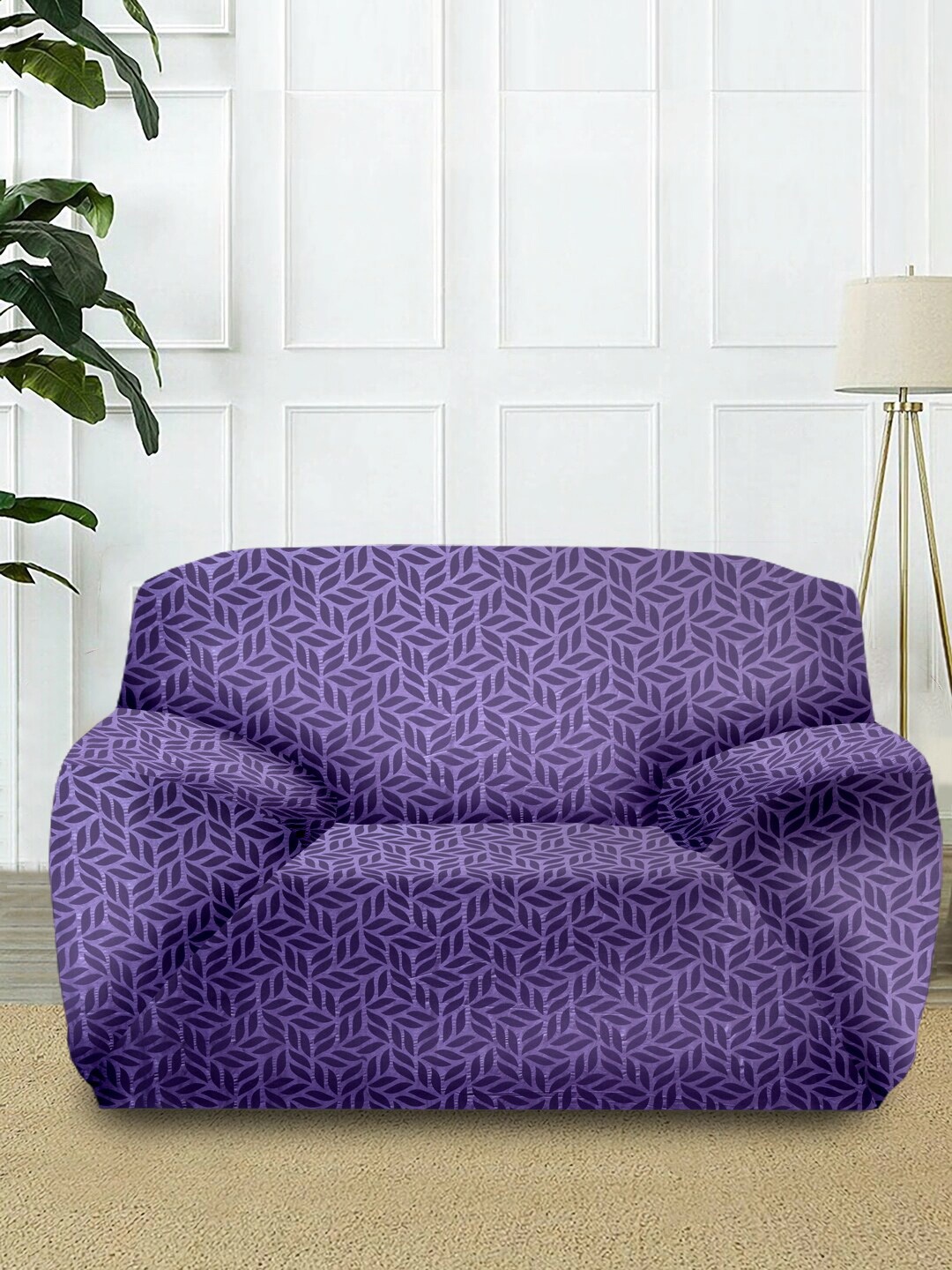 

Cortina Purple Printed 1-Seater Sofa Cover