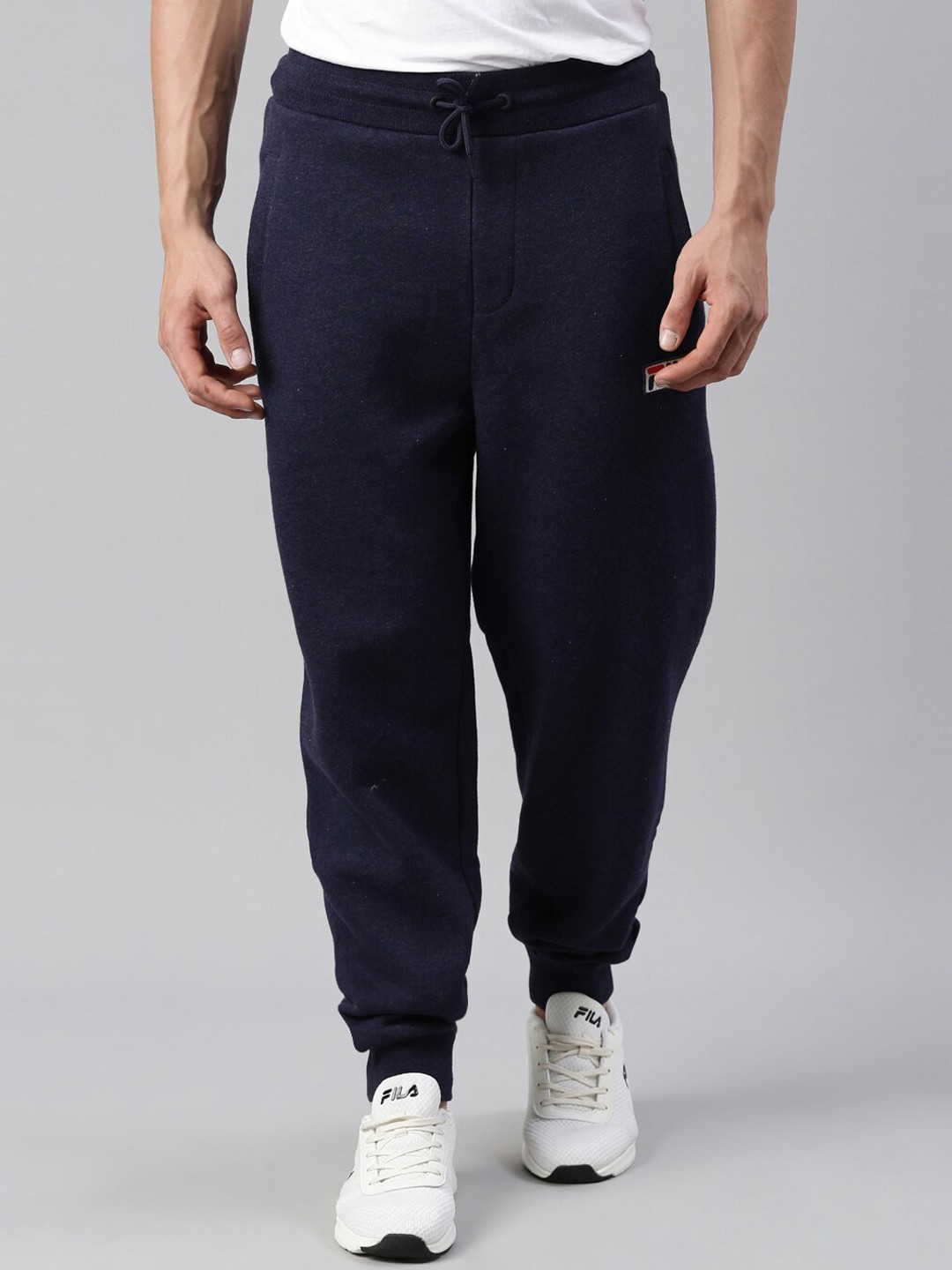 

FILA Men Blue Solid Cotton Joggers