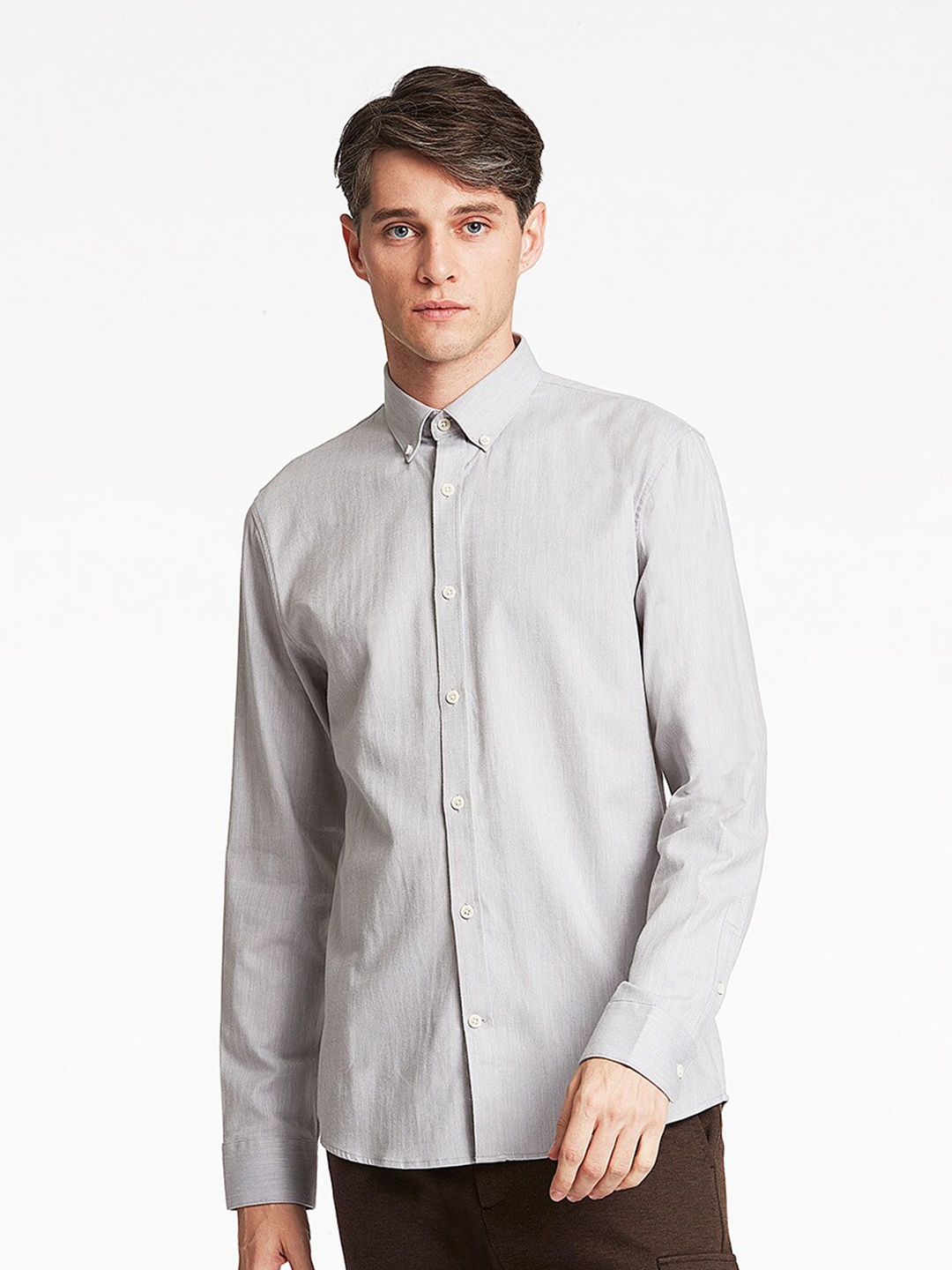 

LINDBERGH Men Grey Slim Fit Casual Shirt