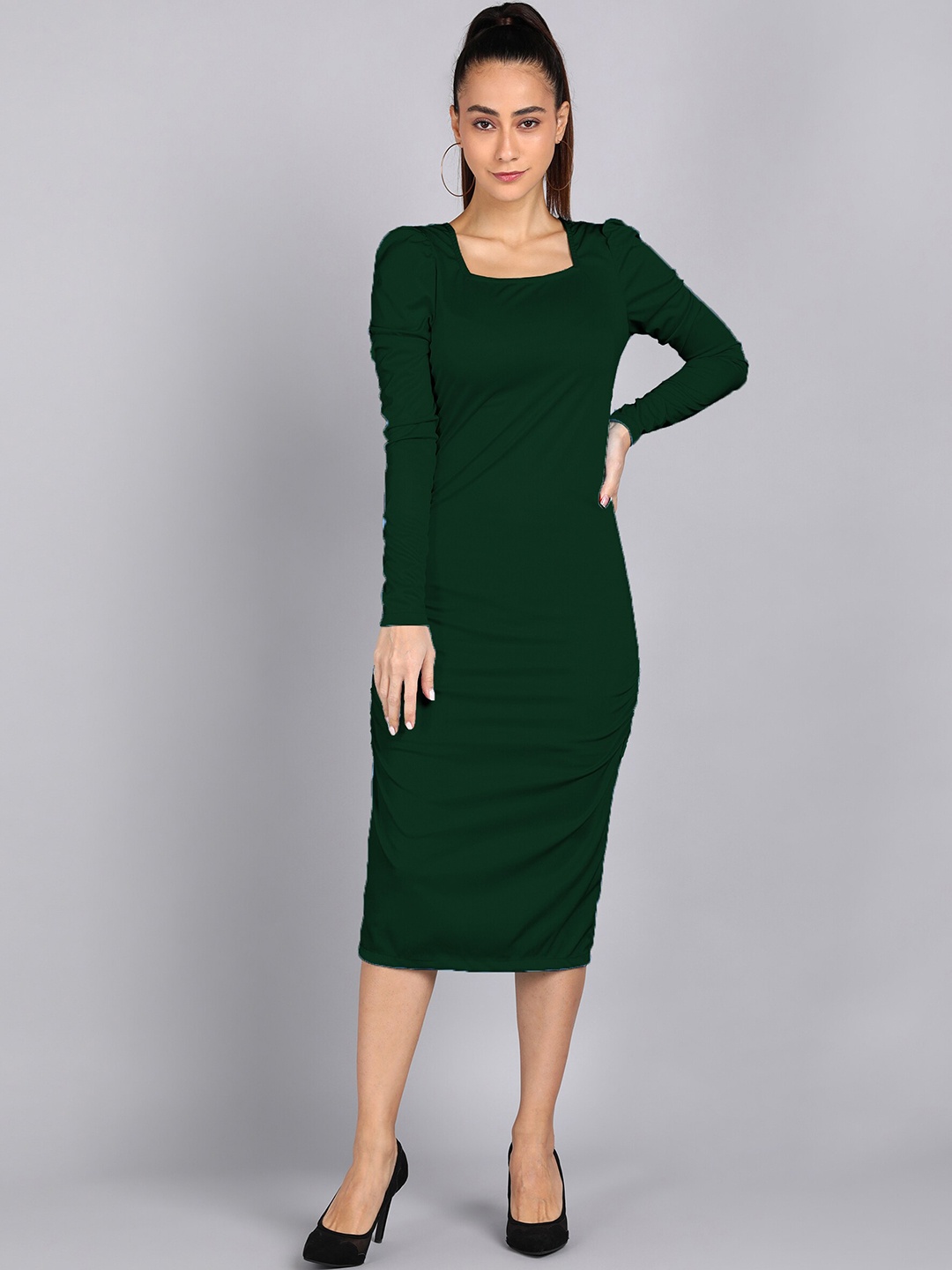 

shashvi Women Green Sheath Midi Dress