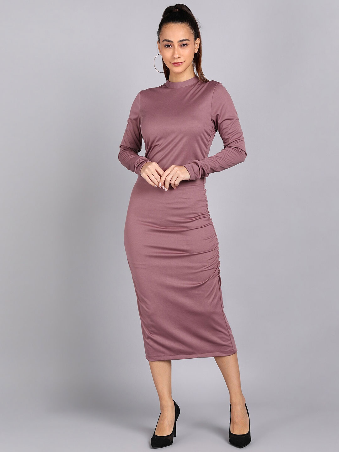 

shashvi Women Pink Bodycon Midi Dress