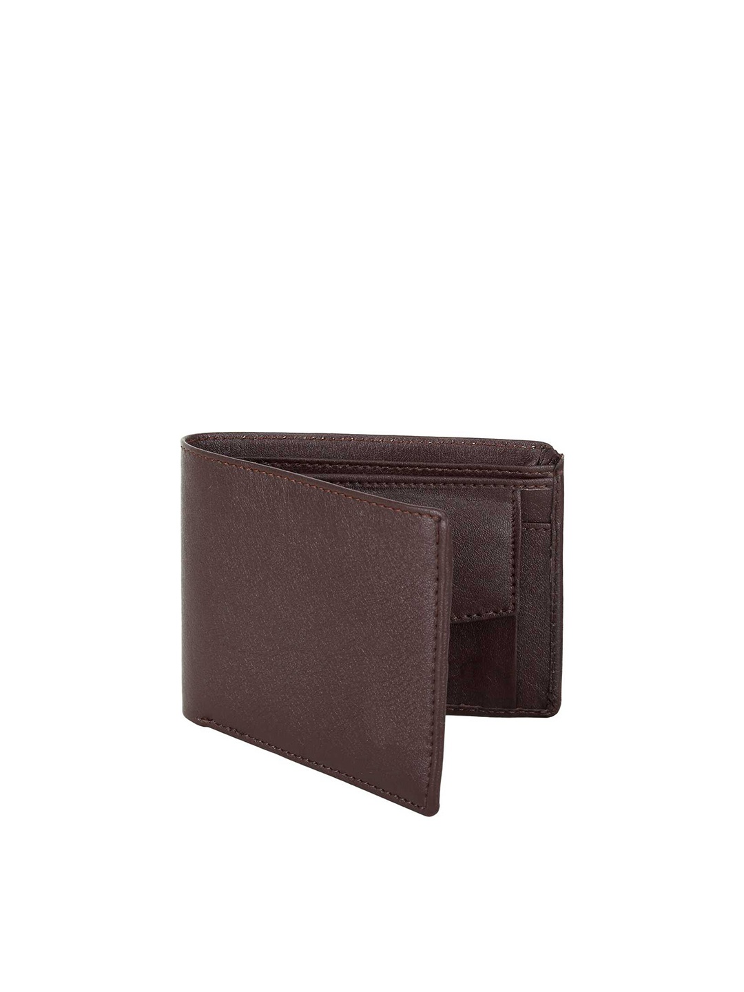 

HENEDA Men Brown PU Two Fold Wallet with Passport Holder