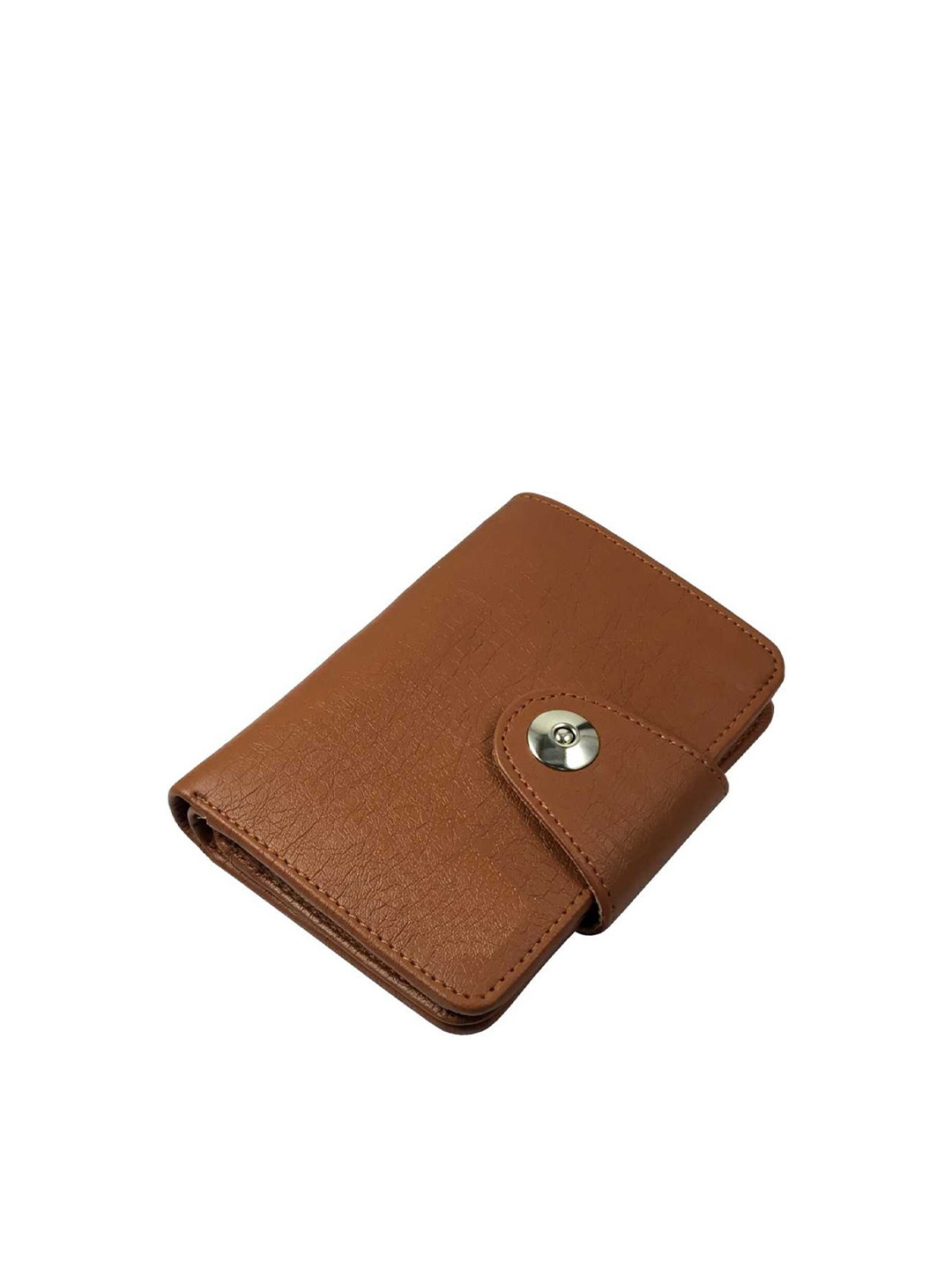 

HENEDA Men Tan Buckle Detail PU Three Fold Wallet