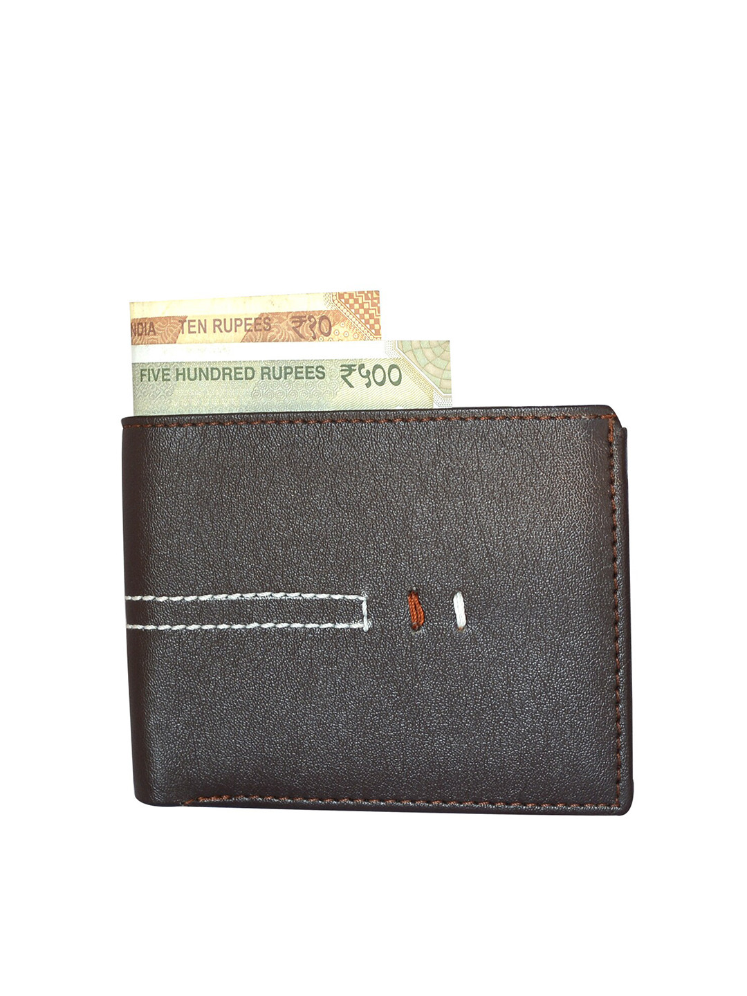 

HENEDA Men Brown PU Two Fold Wallet