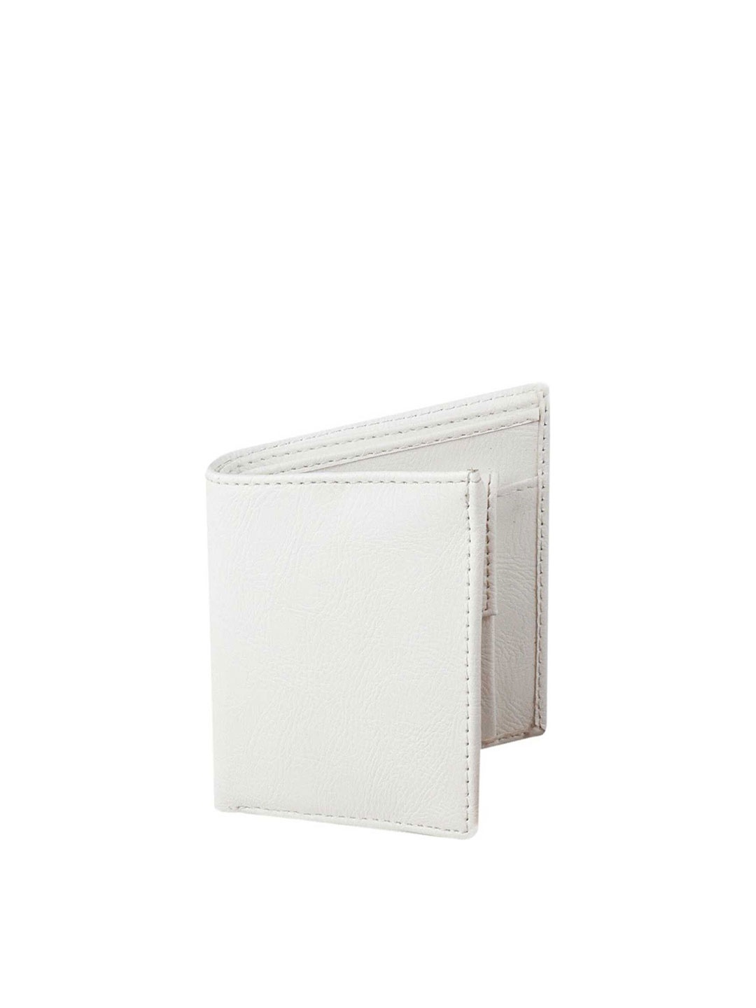 

HENEDA Men White PU Two Fold Wallet with SIM Card Holder