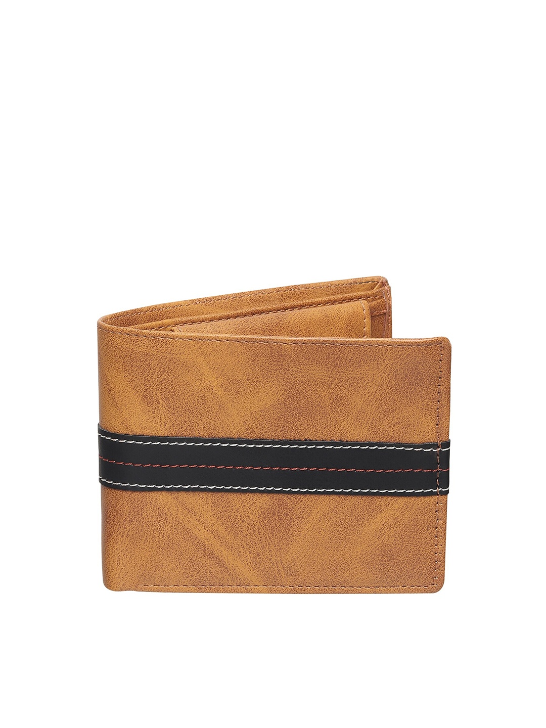 

HENEDA Men Tan PU Two Fold Wallet