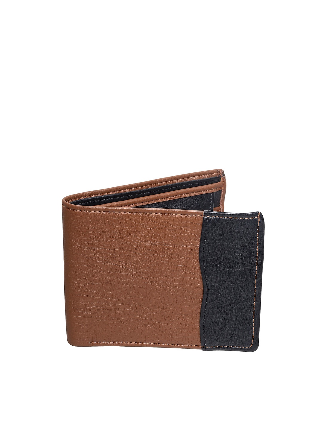 

HENEDA Men Brown ColouBlocked Two Fold Wallet