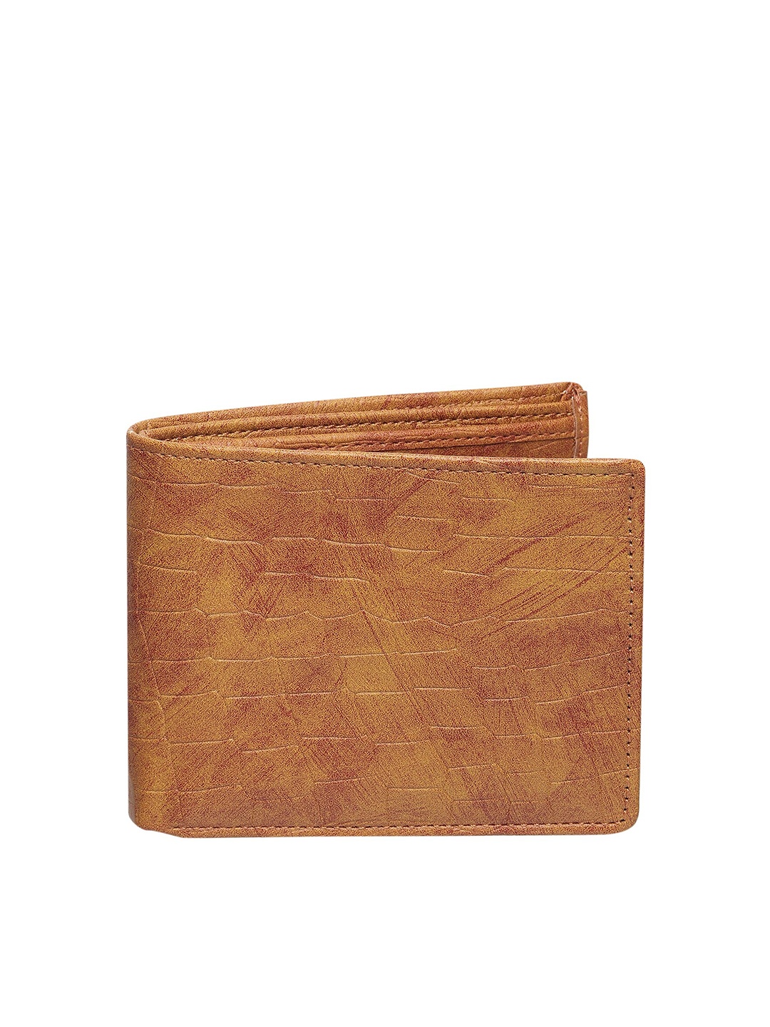 

HENEDA Men Tan Textured PU Two Fold Wallet