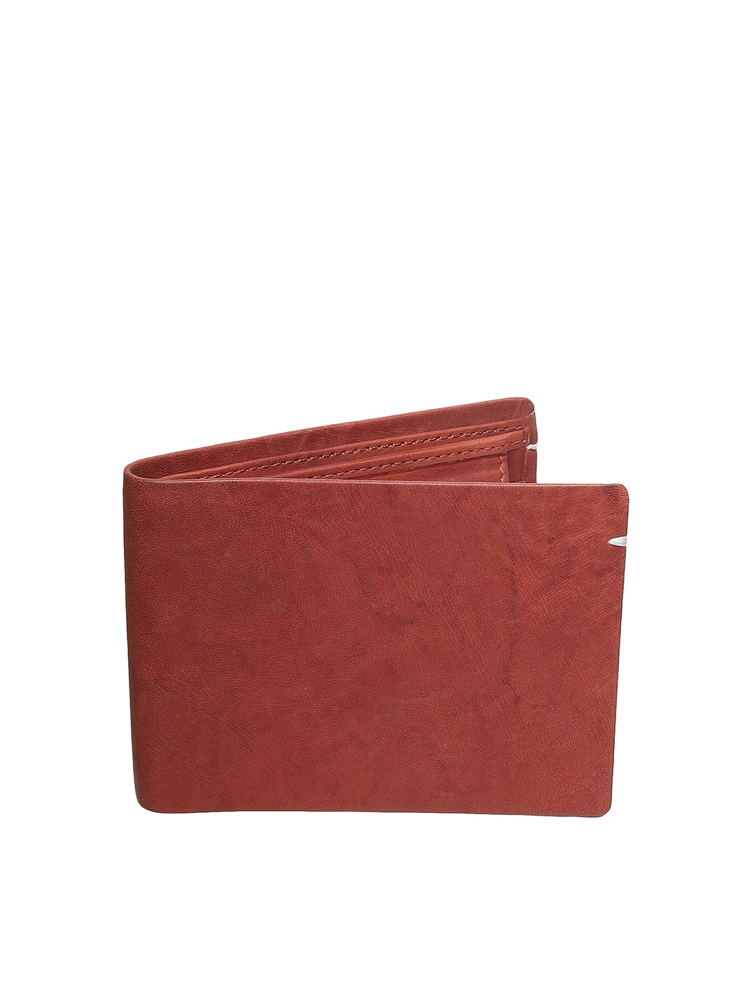 

HENEDA Men Brown Leather Two Fold Wallet