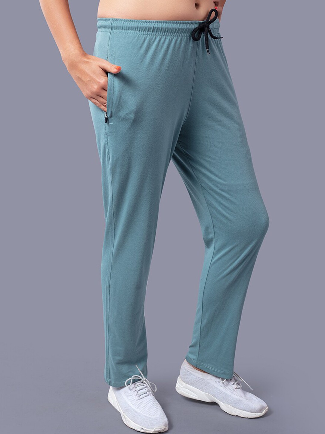 

CUPID Women Green Solid Cotton Track Pants