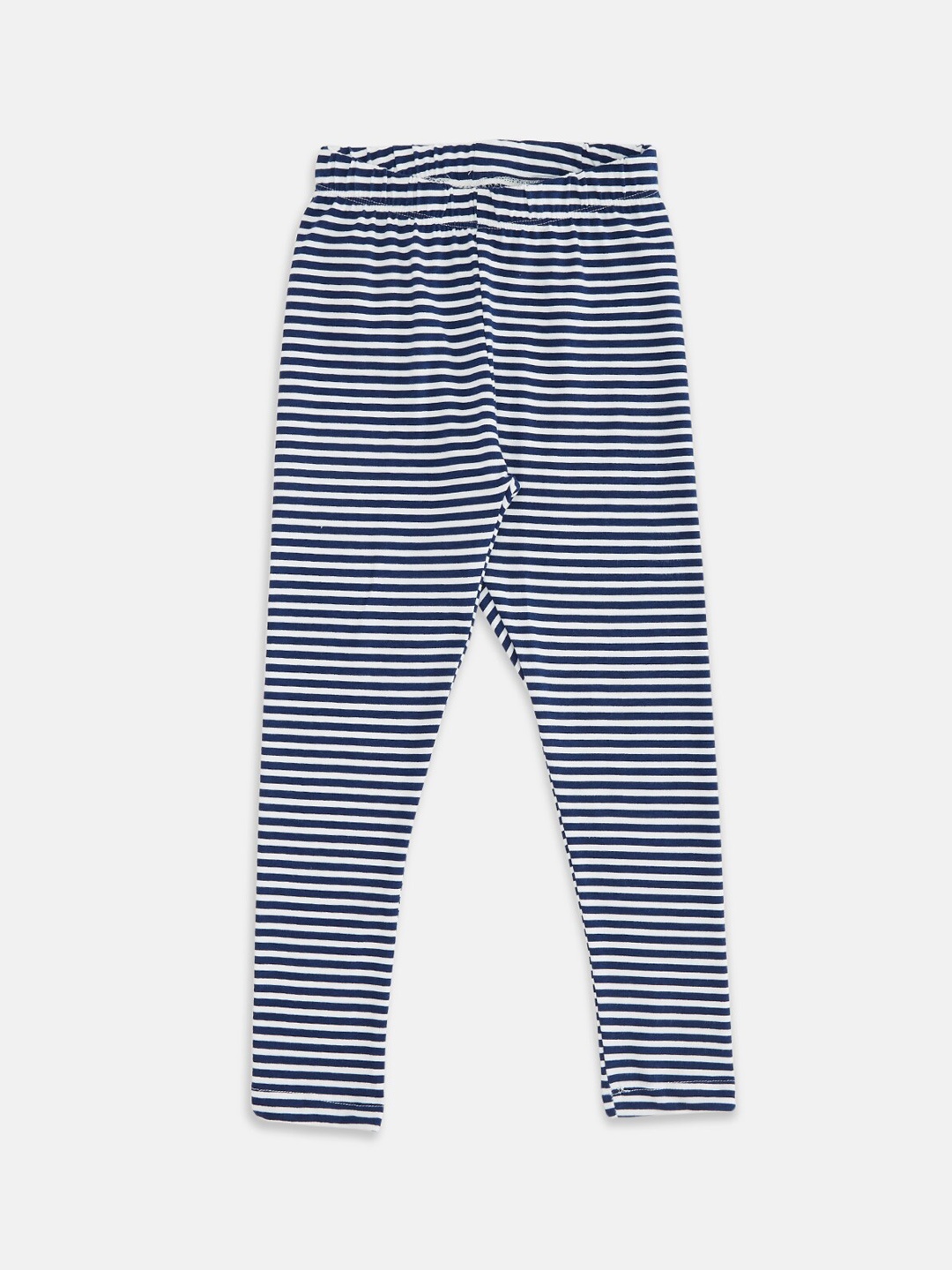 

Pantaloons Junior Girls Navy Blue Stripped Leggings