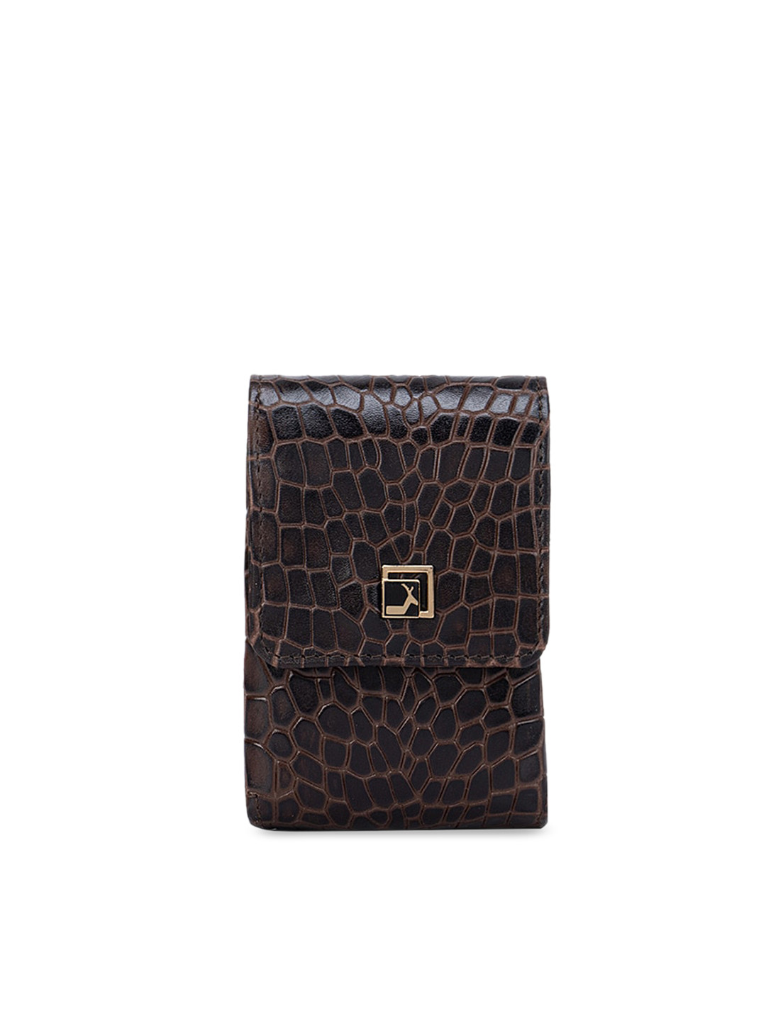 

Da Milano Men Brown Textured Leather Accessory Gift Set
