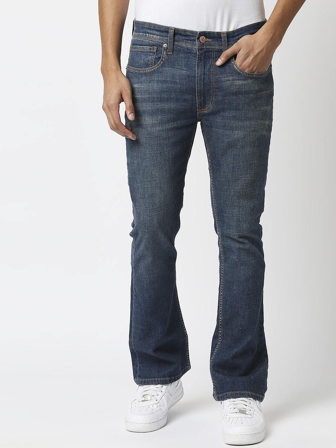 

Pepe Jeans Men Blue Slim Fit Low Distress Light Fade Stretchable Jeans