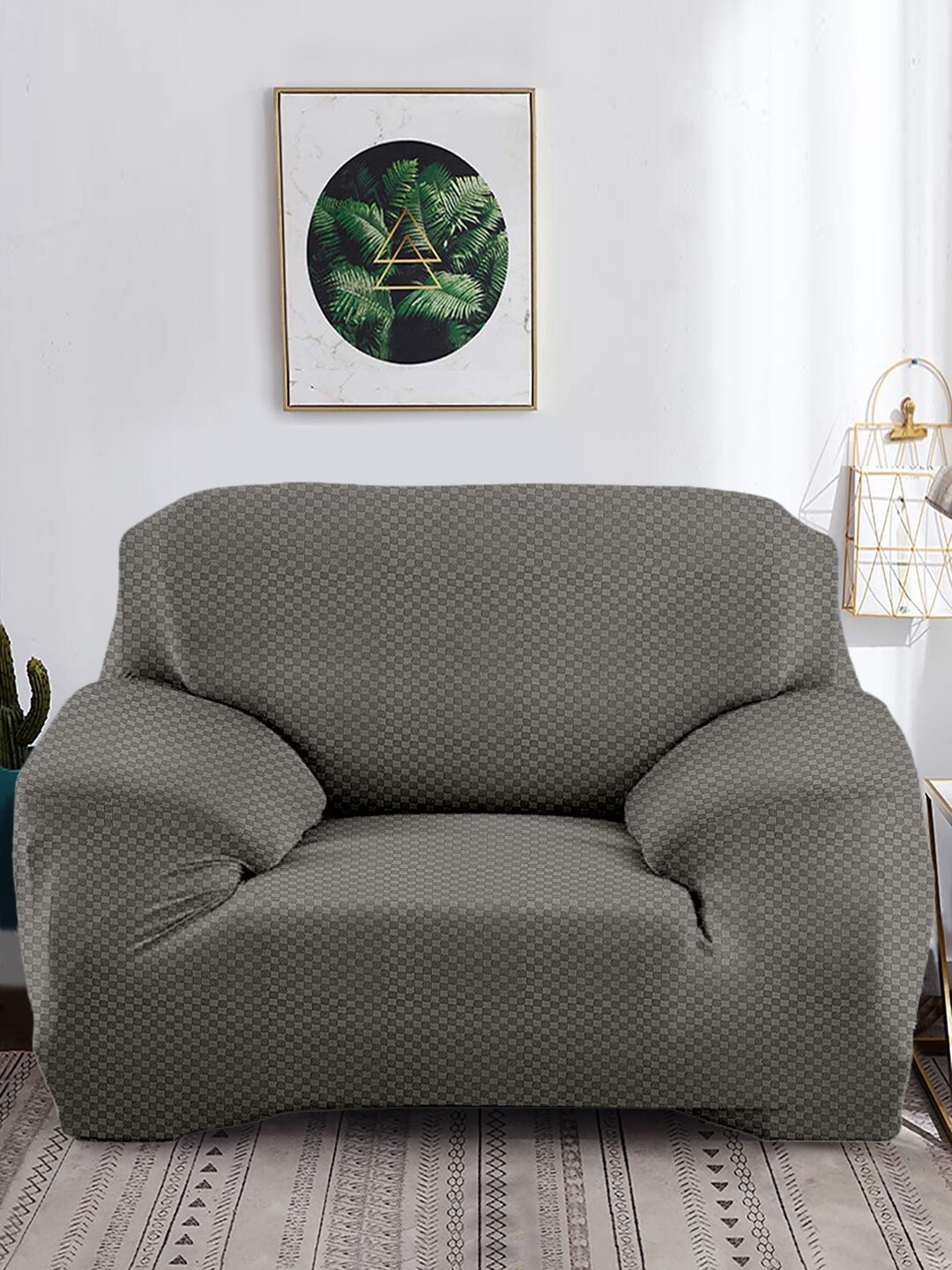 

Cortina Grey Printed 1-Seater Stretchable Non-Slip Sofa Slipcover