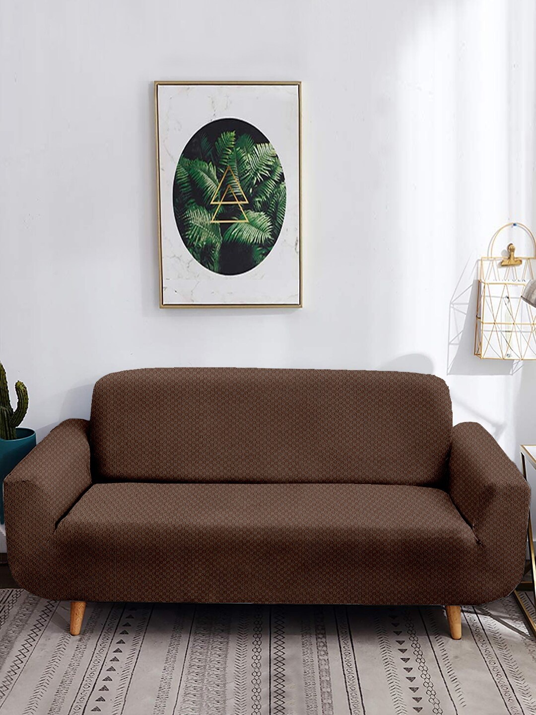 

Cortina Brown Printed 3-Seater Stretchable Non-Slip Sofa Slipcover