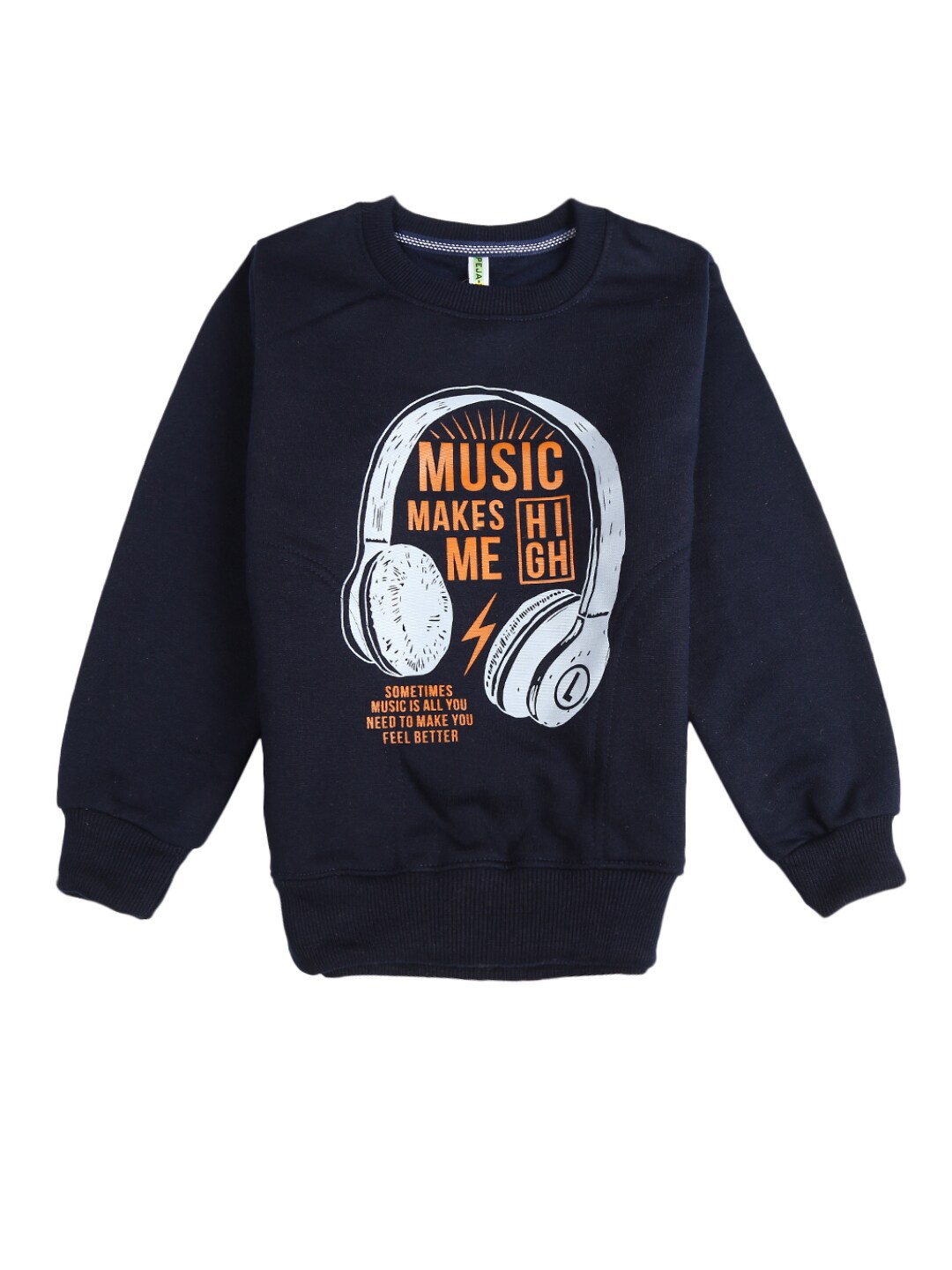 

V-Mart Boys Navy Blue Printed Sweatshirt