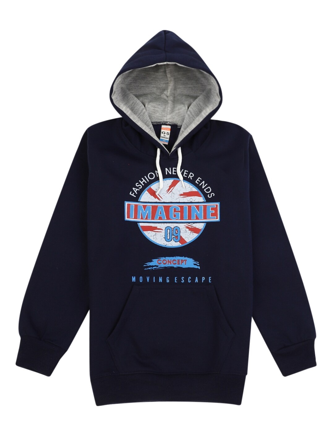 

V-Mart Boys Navy Blue Typography Printed T-shirt