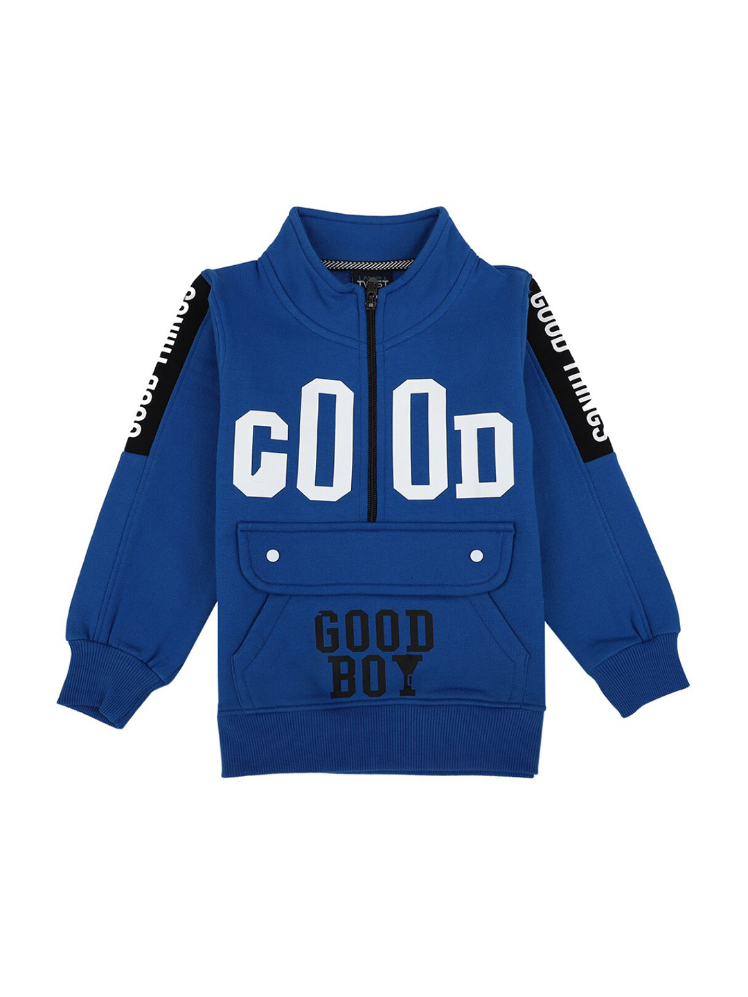 

V-Mart Boys Blue Typography Printed T-shirt