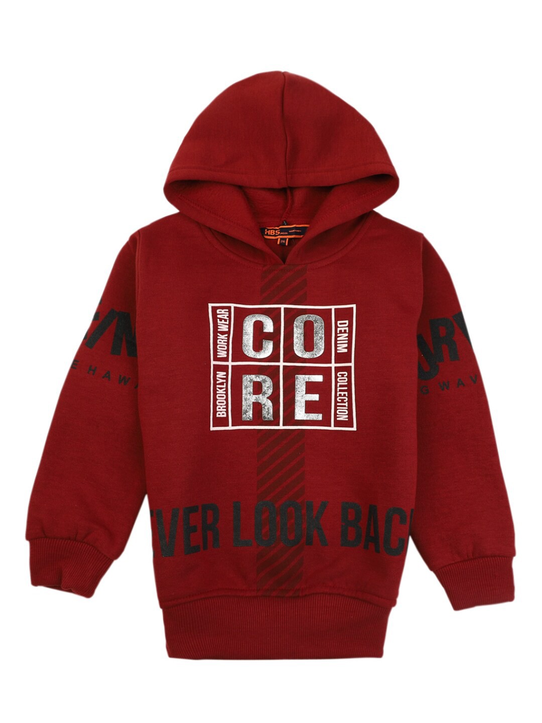 

V-Mart Boys Maroon Typography Printed Applique T-shirt