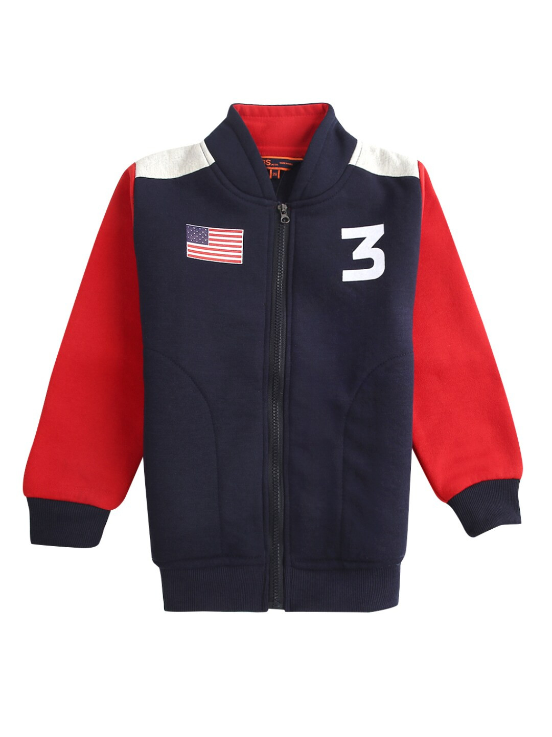 

V-Mart Boys Navy Blue Mandarin Collar T-shirt