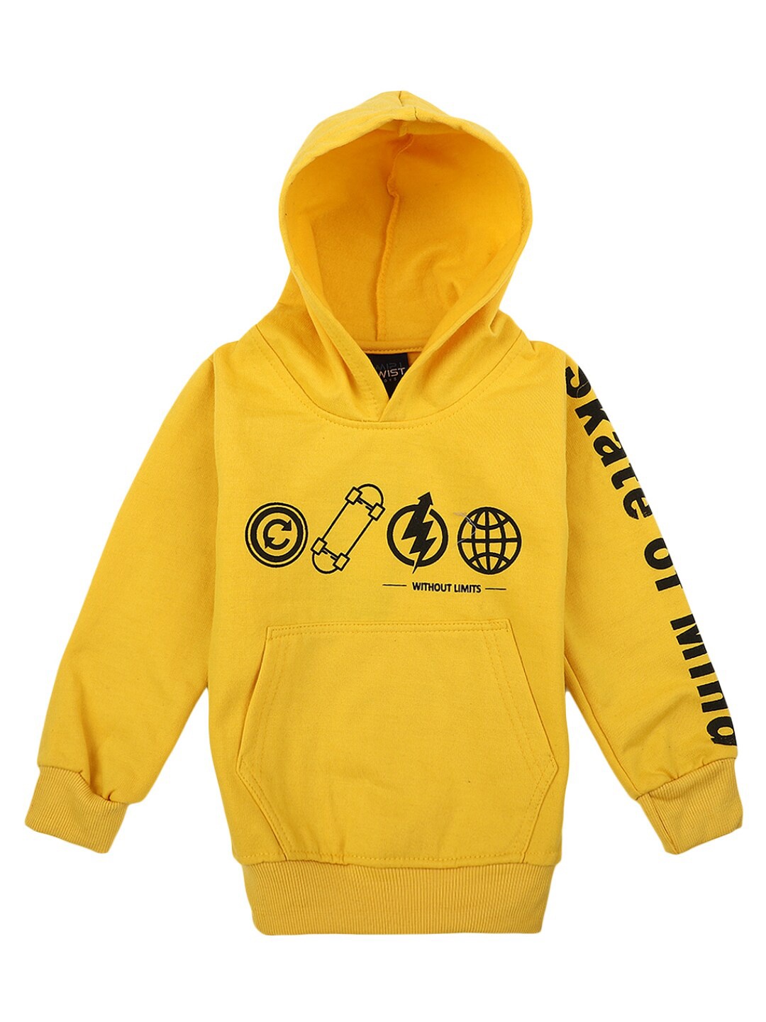 

V-Mart Boys Yellow Typography Printed T-shirt