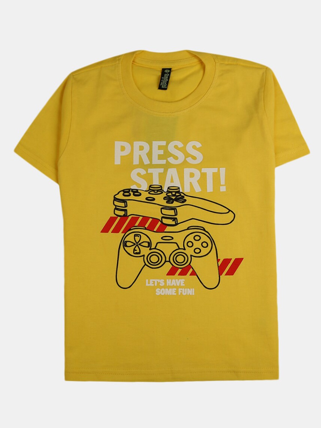 

V-Mart Boys Yellow Printed T-shirt