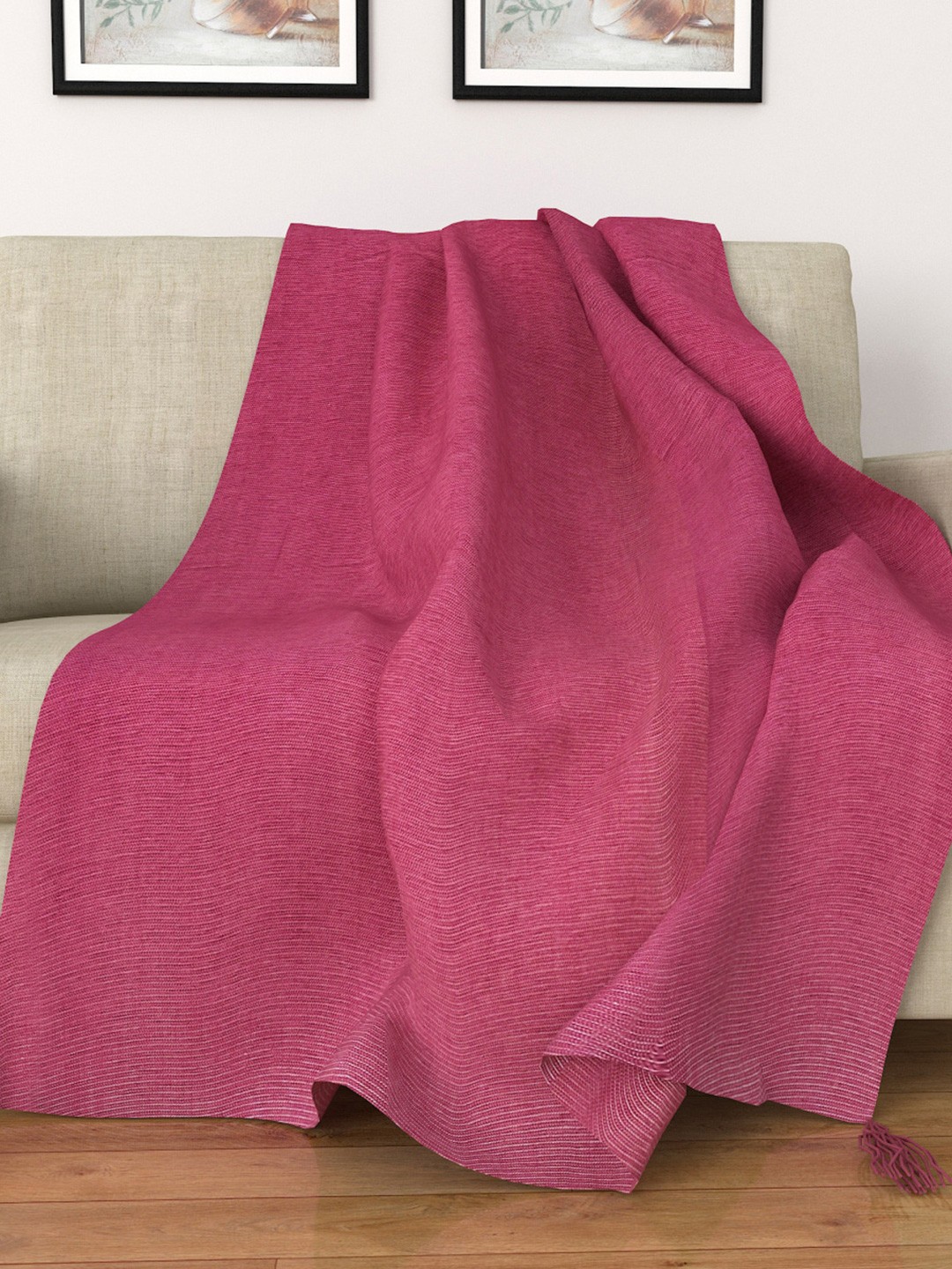 

Home Centre Pink Solid Colour Connect Throw