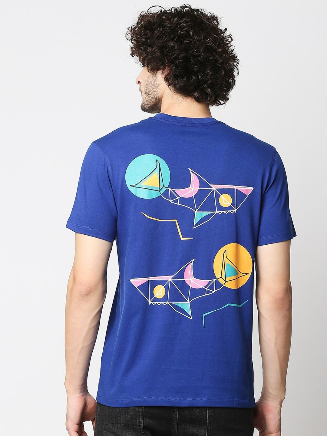 

Blamblack Men Blue Cotton T-shirt