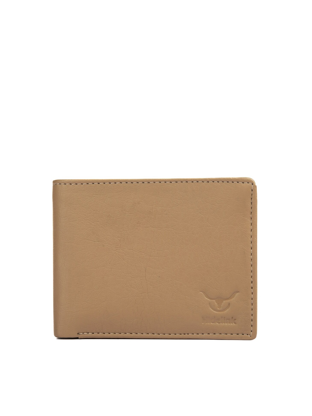 

Hidelink Men Beige PU Two Fold Wallet