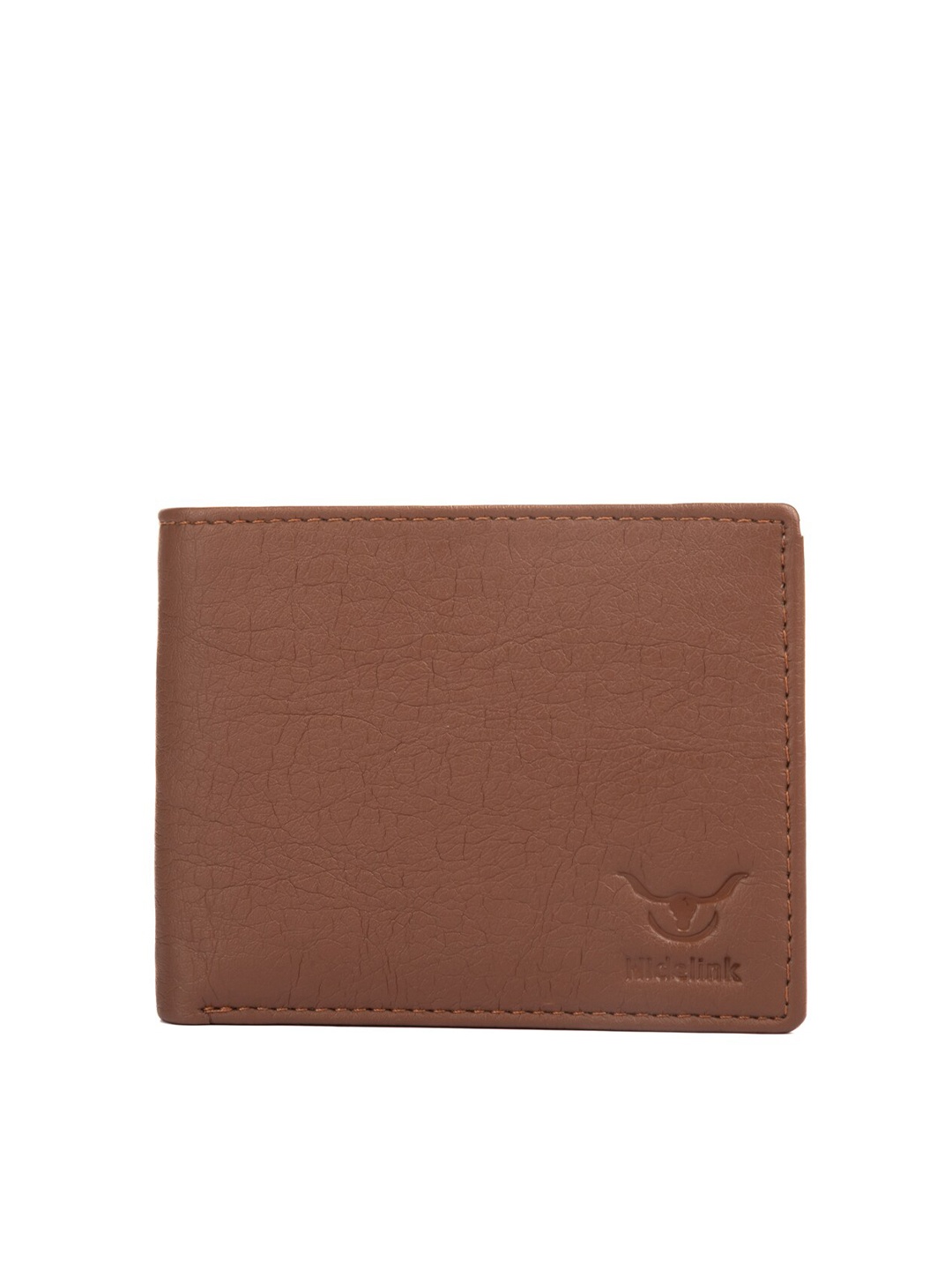 

Hidelink Men Brown PU Two Fold Wallet