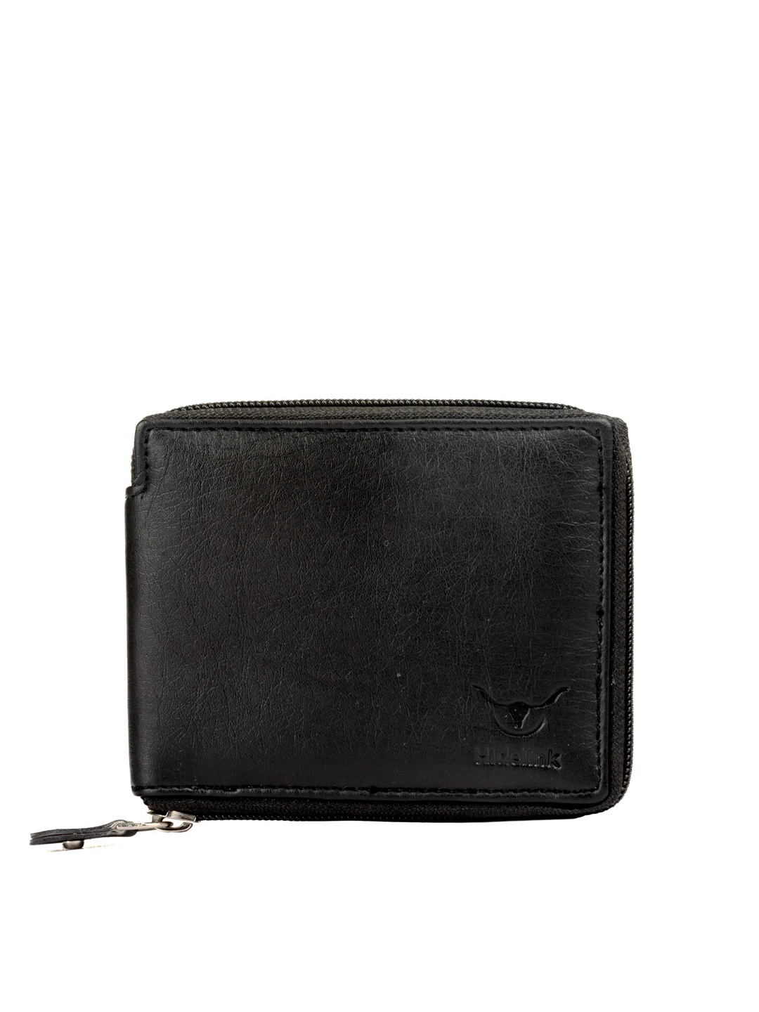 

Hidelink Men Black PU Zip Around Wallet