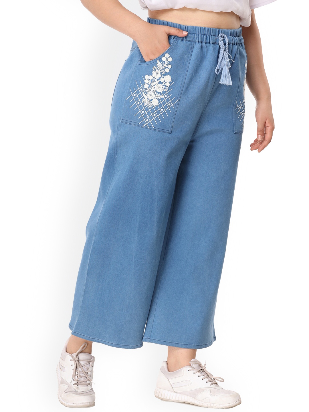 

SUMAVI-FASHION Women Blue Trousers