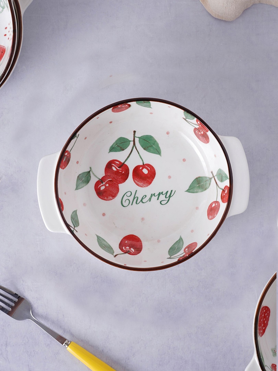 

Nestasia Red & White Cherry Printed Cake Pan