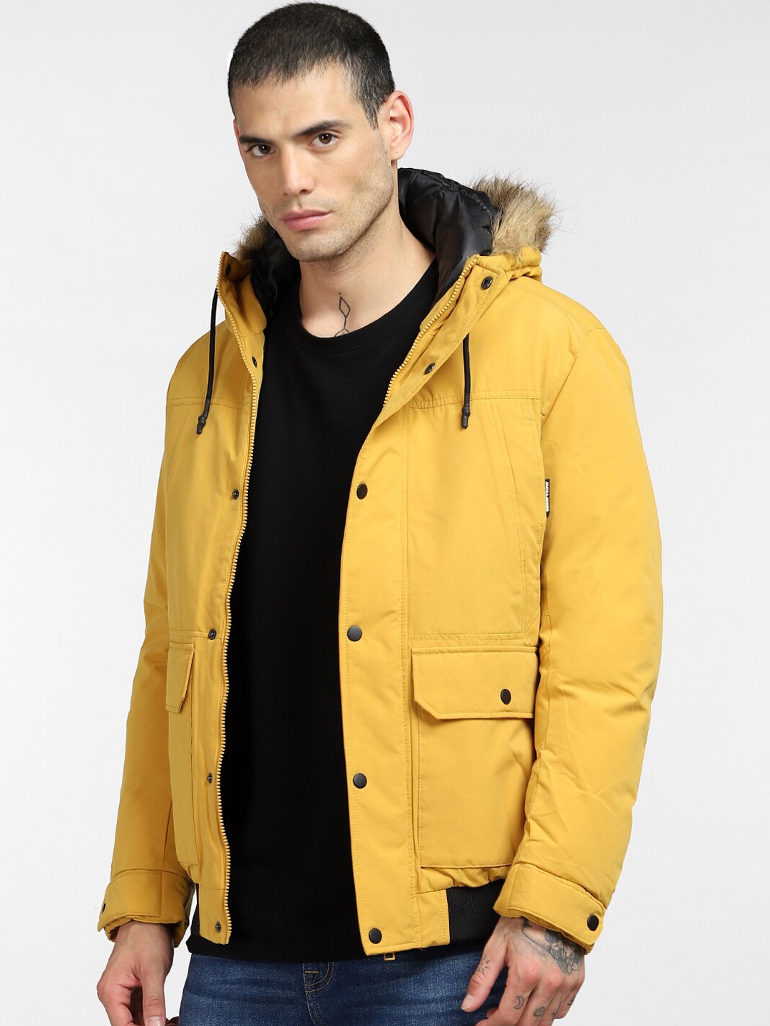 

Jack & Jones Men Yellow Parka Jacket