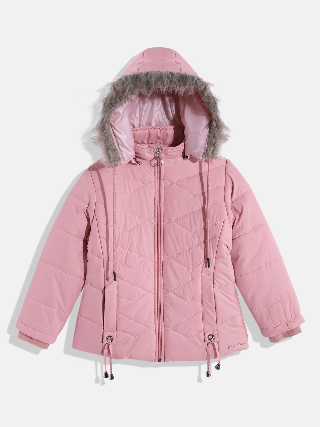 

Fort Collins Girls Pink Solid Insulator Bomber Jacket