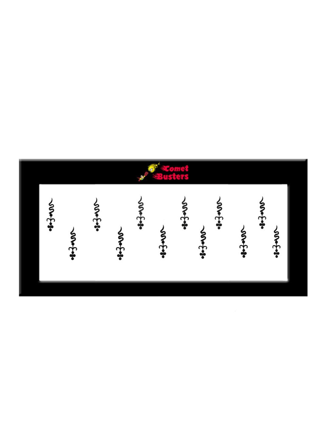 

Comet Busters Set of 12 Designer Bindis - Black