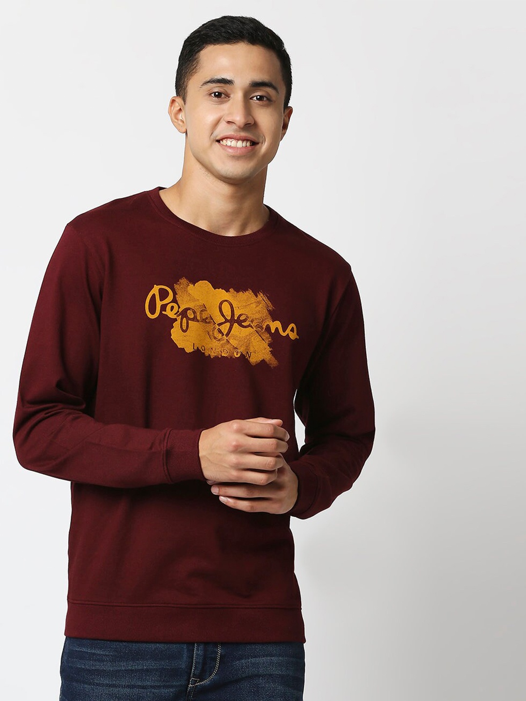 

Pepe Jeans Men Red Printed Sweatshirt