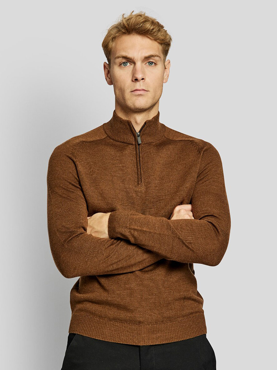 

Bruun & Stengade Men Brown Regular Fit Sweater