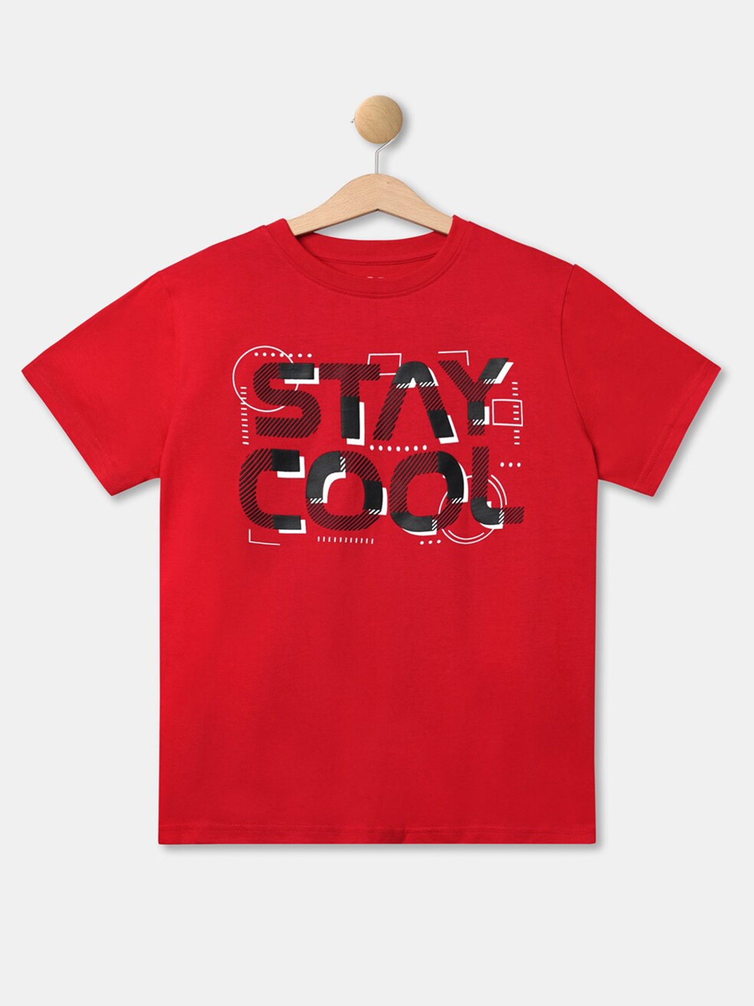 

R&B Boys Red Typography Printed T-shirt