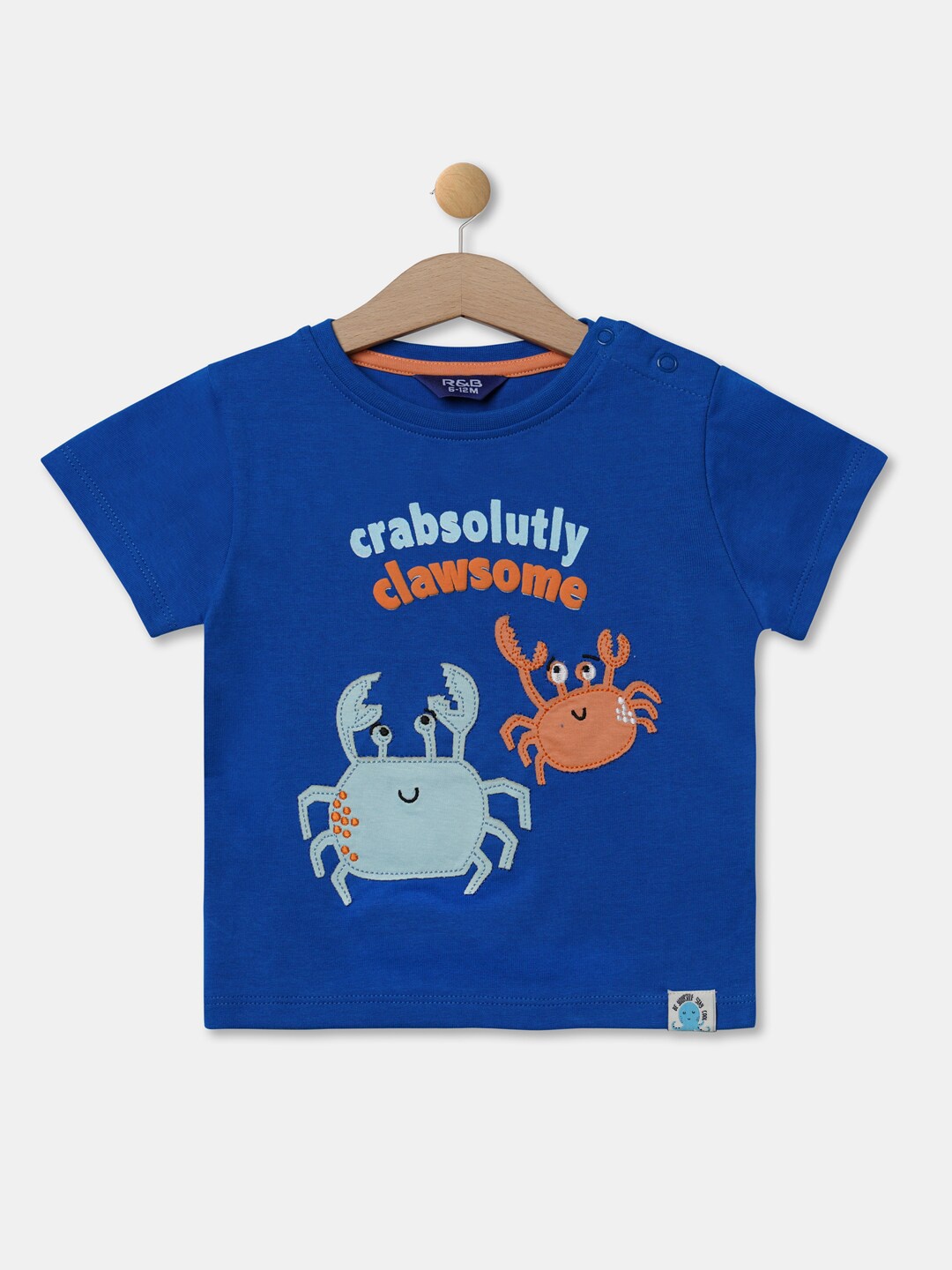 

R&B Boys Blue Printed Cotton T-shirt