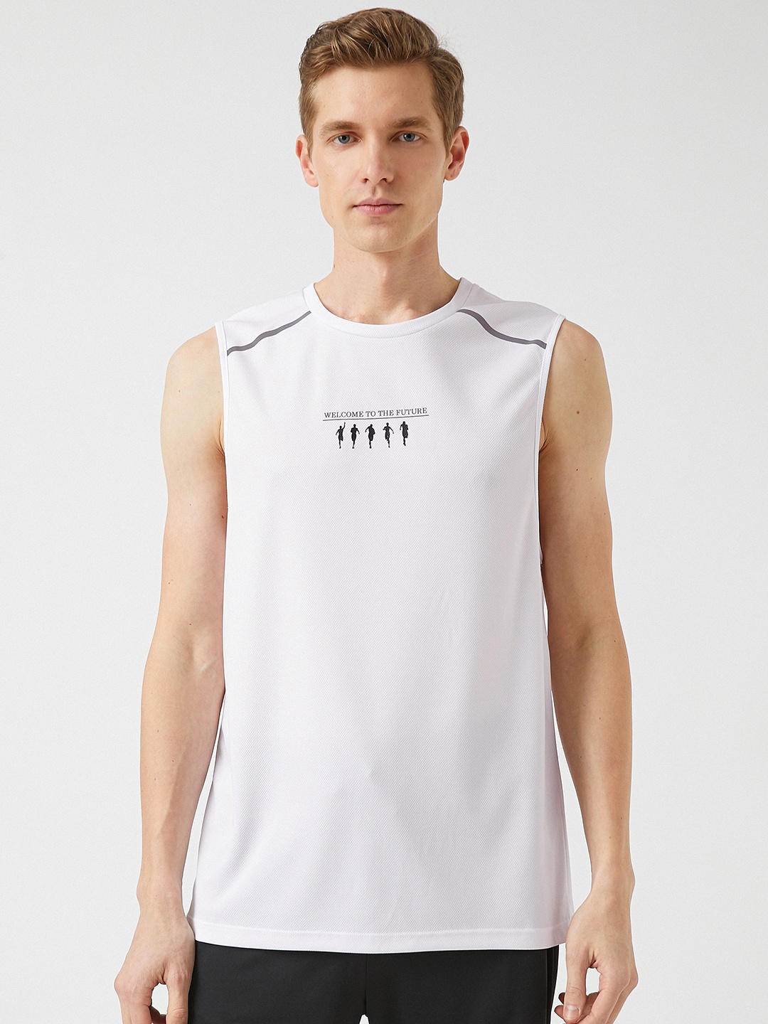 

Koton Men White & Black Typography Printed T-shirt
