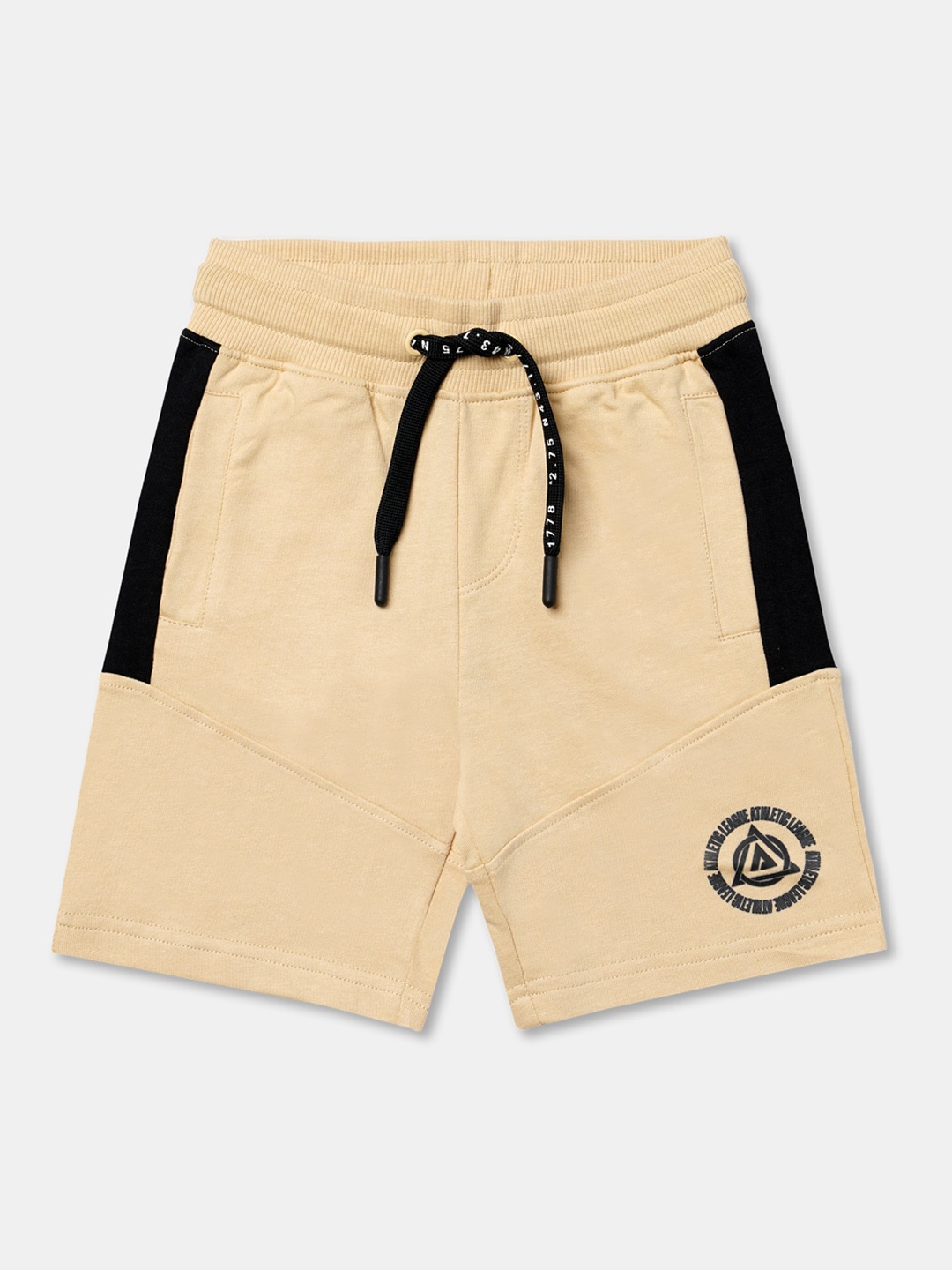 

R&B Boys Beige High-Rise Shorts