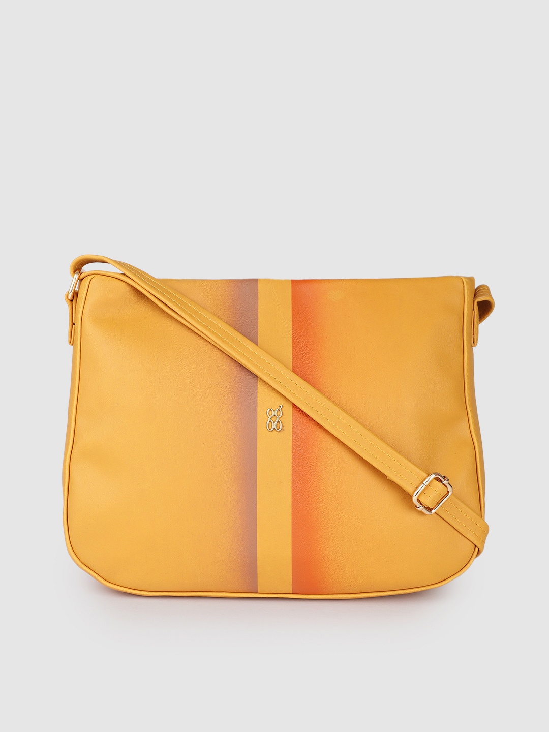 

Baggit Yellow Structured Sling Bag