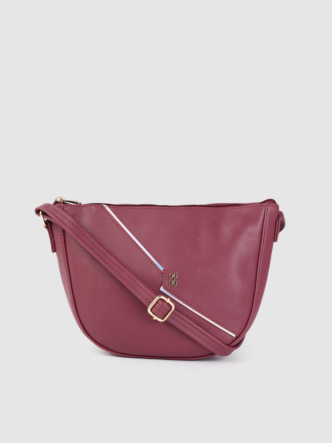 

Baggit Women Maroon Solid Structured Sling Bag
