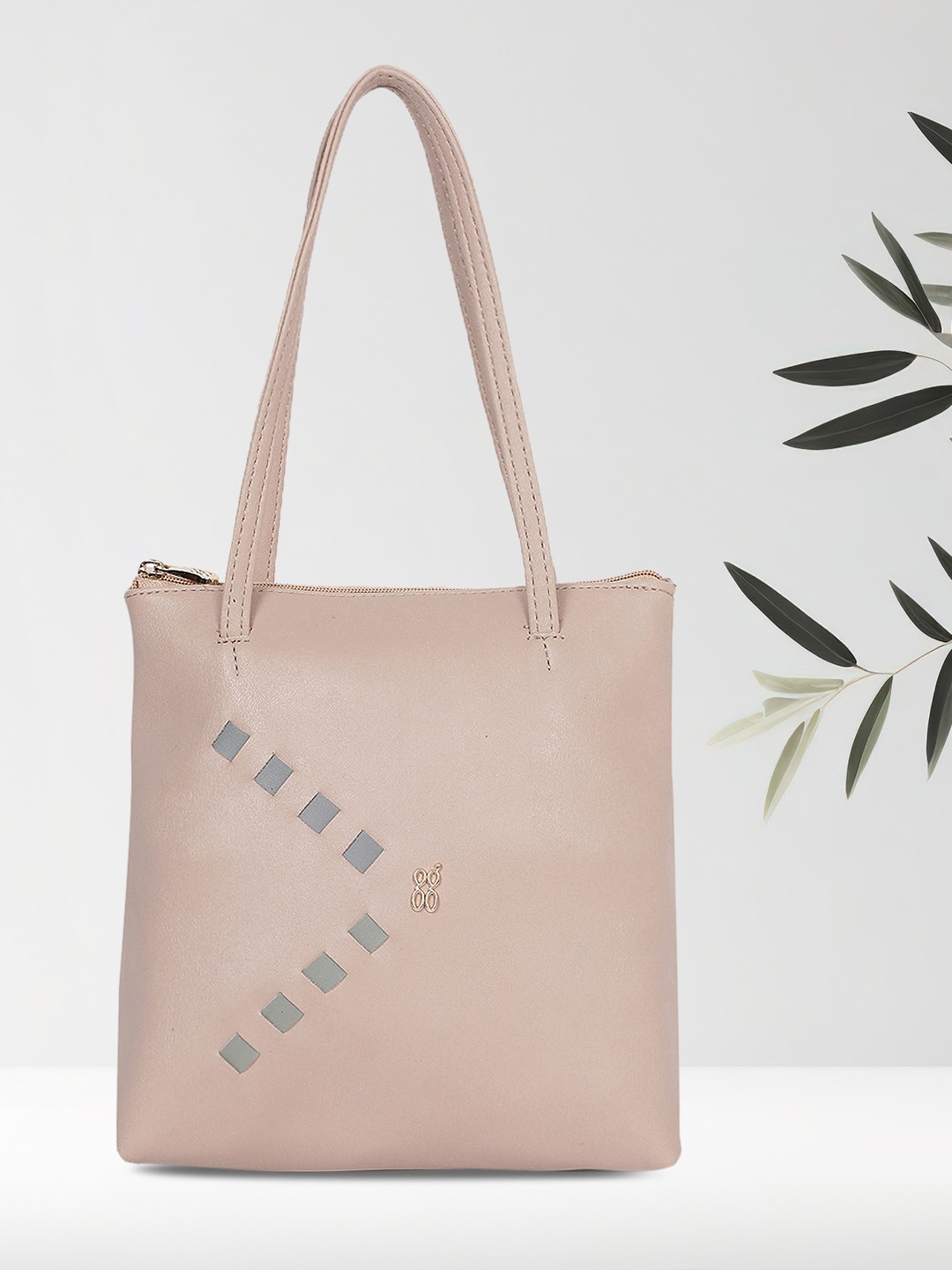 

Baggit Beige Solid Regular Structured Shoulder Bag with Minimal Woven Textured Detail