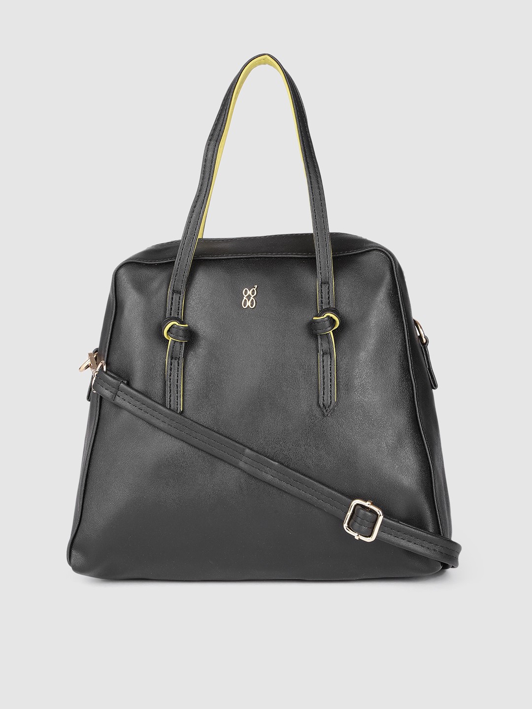 

Baggit Black Solid Handheld Bag