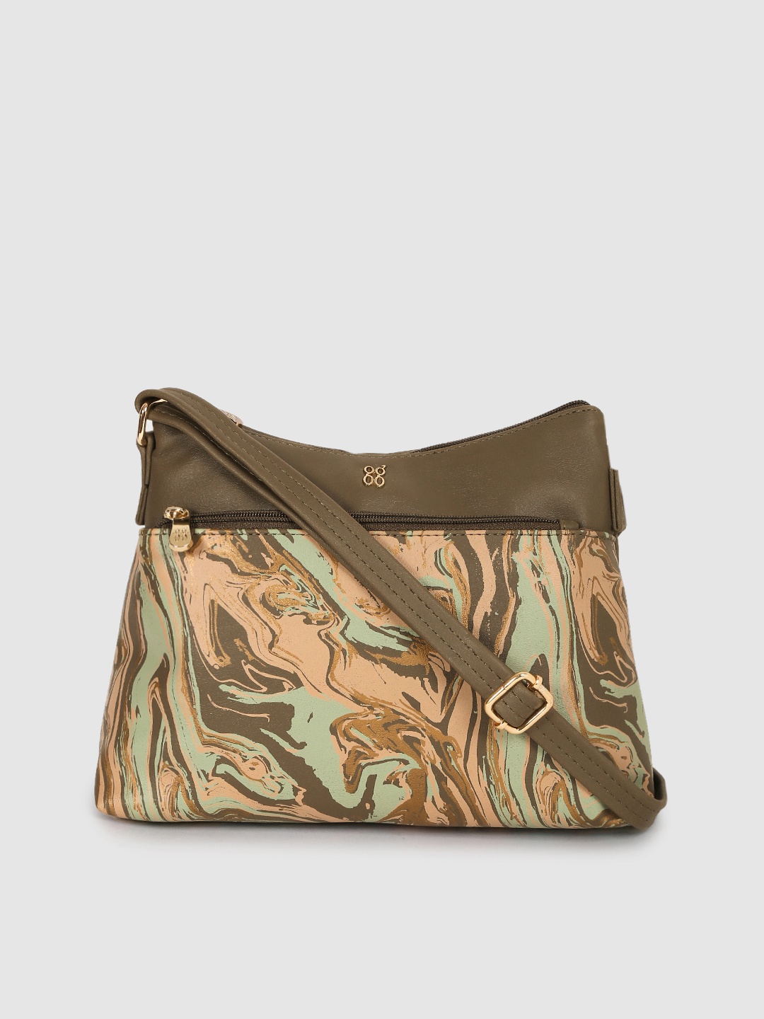 

Baggit Green Printed Sling Bag