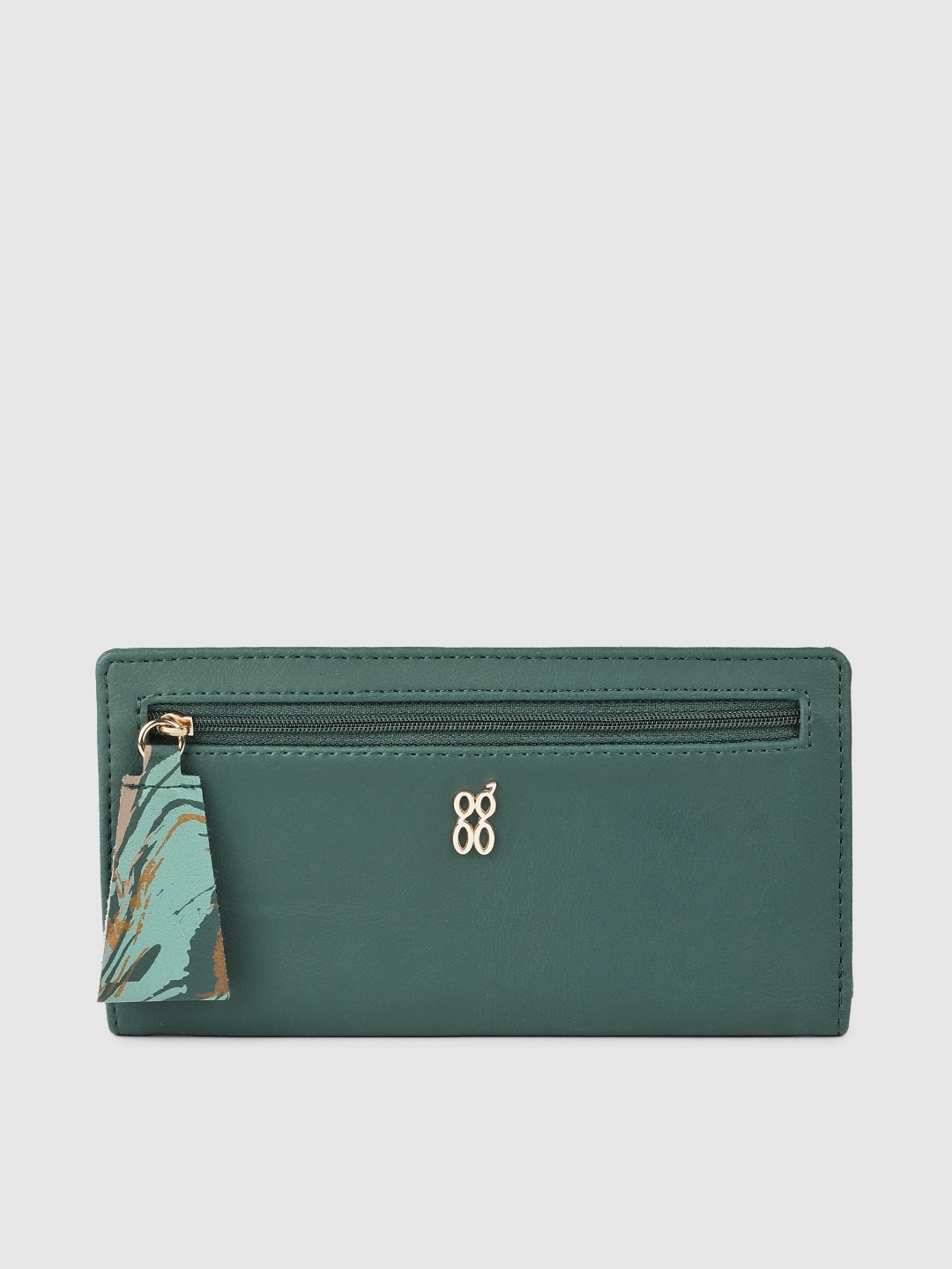 

Baggit Women Teal Green Solid Two Fold Wallet