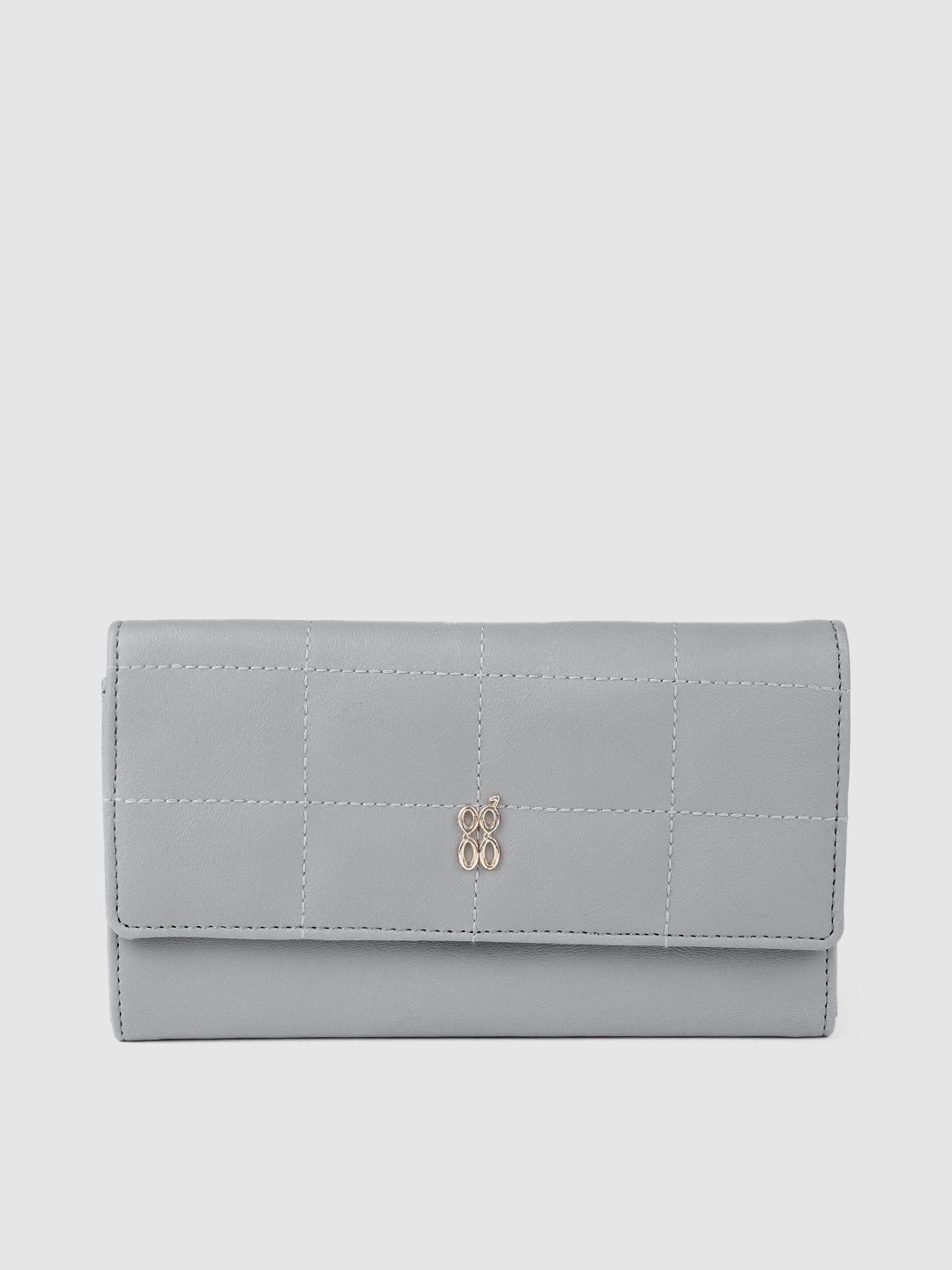 

Baggit Women Grey Solid Three Fold Wallet