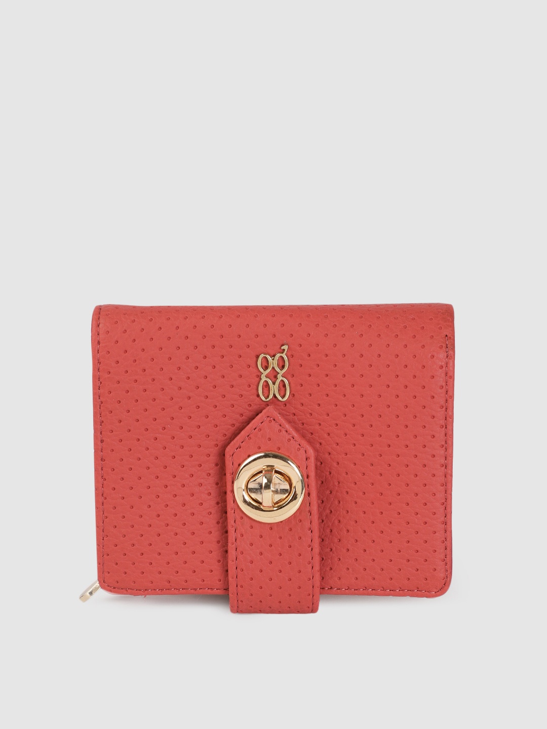 

Baggit Women Red Solid Two Fold Wallet